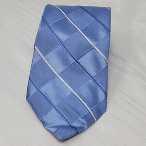 Michael Kors Slim Fit  Blue Satin Silk Neck tie